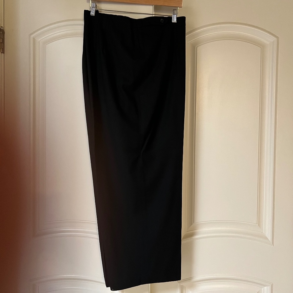 Talbots Woman Petite Black Italian Wool Dress Pants